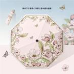 完全遮光 日傘 日傘 日傘 折りたたみ日傘 雨傘 レディース 軽量 遮熱 折り畳み傘 UVカット 超耐風 撥水 おりたたみ傘 UPF50 花柄 ボタ