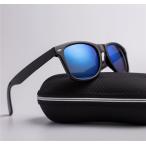 ショッピングサングラス サングラス　ウェリントン型　ミラーサングラス　ミラーレンズ　メガネ　 UV400　紫外線カット　日焼け対策　ブラック　ブルー　メンズ　レディース