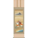掛け軸/節句画/武者・兜/大成武者/工藤翔悠/悠創会/正絹二丁本表装/尺五サイズ幅54.5cm/桐箱 ...