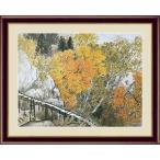 日本の名画　日本画　樵径深秋　川合玉堂　F4　42×34cm　手彩仕上 高精細巧芸美術画　爆買