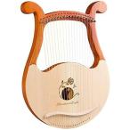 木製 ハープ 19弦 ライアー ハープ マホガニーウッド 竪琴 心癒し 弦楽器 金属弦 初心者向け 入門楽器 子供用 成人用