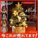 クリスマスツリー ミニツリー クリスマス飾り LEDライト 60cm 小さめ サンタ プレゼント おしゃれ プレゼント 簡単な組立品 部屋