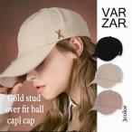 ショッピングゴールド 【正規取扱店】VARZAR バザール 韓国キャップ Gold stud logo over fit ball cap ユニセックス  K-POPアイドル着用