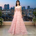 新商品 カラードレス ピンク 演奏会用ドレス 小花 ラメ 7号 9号 11号 Sサイズ Mサイズ Lサイズ  背中ファスナー  発表会 結婚式  舞台衣装 cd80055pk