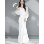 ショッピングウェディング ウェディングドレス ウエディングドレス 結婚式　前撮り スレンダー 袖付き 長袖  結婚式 二次会  背中ファスナー 即日発送 gcd80039