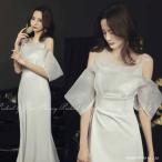 ショッピングウェディング ウェディングドレス ウエディングドレス  結婚式 前撮り スレンダーラインファスナー フォトウェディング 披露宴  後撮り 二次会  即日発送　gcd80046