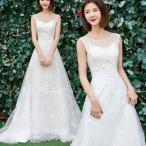 ショッピングウェディング ウェディングドレス  ウエディングドレス 白  ノースリーブ Aライン トレーン 結婚式 挙式 二次会 花嫁 フォトウェディング 前撮り 新品 即日発送 gcd81006