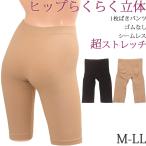 ショッピングペチパンツ ペチパンツ ロング丈 ショーツ レディース 5分丈 スパッツ ボトム 1枚ばき 成型ショーツ 深履き シームレス [M:1/2]大きいサイズ LL L M