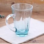 ジョッキ 410cc フロウ ブルー 手吹き