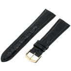 Hadley-Roma Men's 22mm Leather Watch Strap, Color:Black (Model: MS2001RA-22