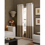 Curtainworks Kendall Colour Block Grommet Curtain Panel, 130cm by 210cm, Iv