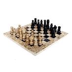 RADICALn Handmade Black and Coral Marble two player Chess Game Marble Chess