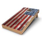 Design Skinz Wood Skin Set for Cornhole (Skin Only) - Wooden Grungy America