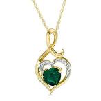 The Diamond Deal Lab Created 6.00MM Green Emerald Gemstone May Birthstone H
