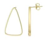 14K Yellow Gold 28x17.8mm Polished Triangle Post E ...