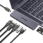 USB C デュアルモニタードック MacBook Pro/Air用 8-in-2 USB Cアダプター デュアルディスプレイ 4K MiniDP H