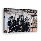 Blaze Canvas Banksy 3 Wise Monkeys Banksy Canvas Art Wall Art Home Decor (4