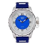 Hip Hop Mens ICY Large 52mm Watch with Roman Index Blue Dial Decorated with