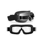 Bertoni Photochromic Motorcycle Riding Goggles with RX Optical Lenses Carri