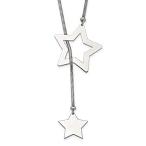 Ryan Jonathan Fine Jewelry Sterling Silver Star Cable Wrap Necklace, 41"