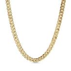 Nautica 2.3mm 16 Inch Miami Cuban Chain Necklace for Men or Women in Yellow