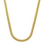 10K Yellow Gold 7mm Miami Cuban Chain Necklace with Lobster Lock (18")