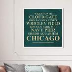 Oliver Gal 'Chicago Landmarks'Framed Art 40 x 40