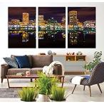 BALTIMORE Skyline Wall Art Black and White City Cityscape Canvas Picture pr