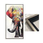 paintings 1 Panel Canvas Wall Art-Hand-Painted Elephant Oil Mural-Print Gal