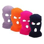 Elfcool 4 Pcs 3 Holes Knitted Full Face Cover Windproof Ski Neck Gaiter War