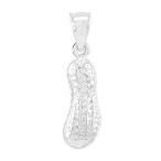 WHITE GOLD PEANUT CHARM PENDANT NECKLACE - Gold Purity:: 14K, Pendant/Neckl