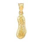 GOLD PEANUT CHARM PENDANT NECKLACE - Gold Purity:: 14K, Pendant/Necklace Op