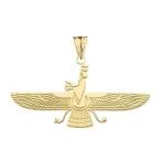 FARAVAHAR PENDANT NECKLACE IN YELLOW GOLD - Gold Purity:: 14K, Pendant/Neck