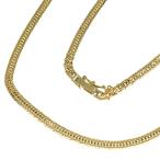  бесплатная доставка * возможен возврат товара! плоский колье 12 поверхность Triple 12.6g примерно 50cm ювелирные изделия K18 желтое золото A+ примерно 10g класс [ б/у ]