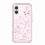 iPhone 16 ケース キャラクター ポケモン ネマシュ ポニータ ヌメラ ペロッパフ エーフィ プリン チェリンボ カヌチャン メタモン iPhone16 耐衝撃 かわいい