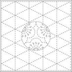 刺し子 夢ふきん 横田 ダルマ  梅紋 白地 伝統柄 9