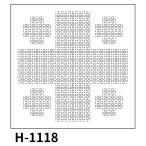 【新柄！】刺し子 花ふきん 布パック オリムパス プレイ Pray H-1118 白布 刺し子 テキスタイル ラボ 刺し子作家 AYUFISH int.デザイン