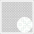 刺し子 ふきん 横田 ダルマ ダリア 白地 一目刺し 1153