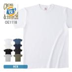 tシャツ メンズ 半袖 CROSS STITCH クロススティッチ 6.2オンス オープンエンドマックスウェイト oe1118 バインダーネックTシャツ oe1118 イベント カジュアル
