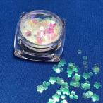 フラワーのホログラムE/サイズmix/2mm/4mm/オーロラ/ミルキーホワイト/ネイル/花/桜