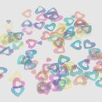 ハートのホログラムh ミルキーホワイト オーロラ ネイル レジン封入 ハンドメイド パーツ