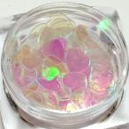 ハートのホログラムA ミルキーホワイト ネイル レジン封入 オーロラ