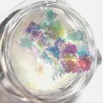 カエデのホログラムL ミルキーホワイト オーロラ レジン封入 紅葉 秋モチーフ 楓 ネイル パーツ ハンドメイド