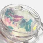 ペンギンのホログラムC ミルキーホワイト オーロラ レジン封入 マリンモチーフ ネイル ハンドメイド パーツ