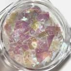 乱切りホログラムL ミルキーホワイト オーロラ レジン封入 ネイル パーツ ハンドメイド