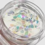 ティアドロップのホログラムA ミルキーホワイト オーロラ ネイル レジン封入 しずく 滴 雫 パーツ ハンドメイド