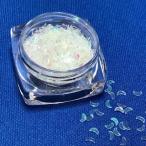 三日月のホログラムF/ミルキーホワイト/オーロラ/クリア/ネイル/レジン封入