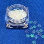 クリスタルのホログラムJ/ミルキーホワイト/オーロラ/クリア/ネイル/レジン封入/雪の結晶