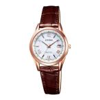 CITIZEN EXCEED シチズン エクシード エコドライブ 電波時計 ペアモデル レディース腕時計 ES9372-08W