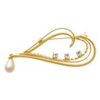 PEARL жемчуг очки держатель брошь Gold PA-221 P-06529